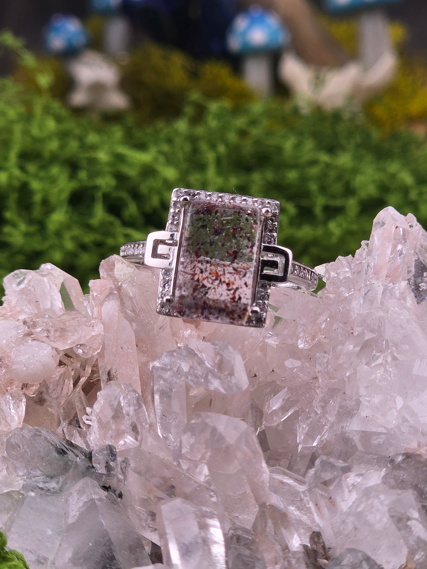 Lepidocrocite 925 stamped adjustable ring