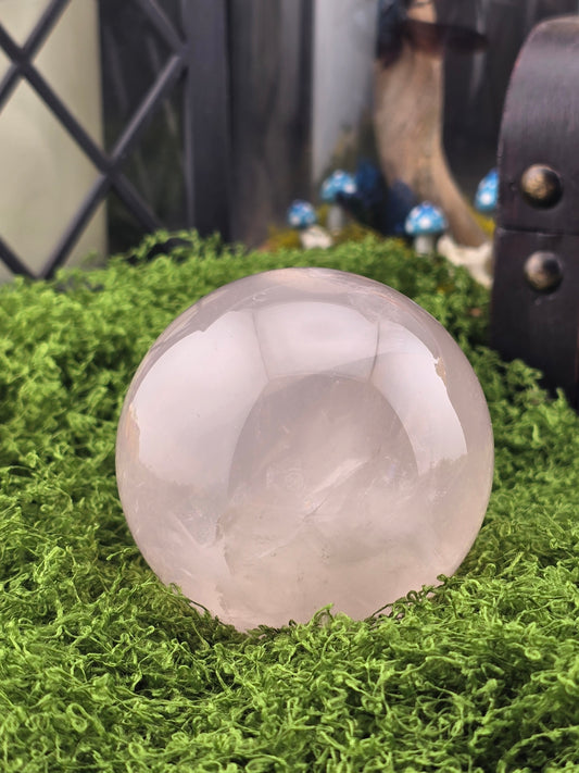 Girasol Star Rose Quartz sphere