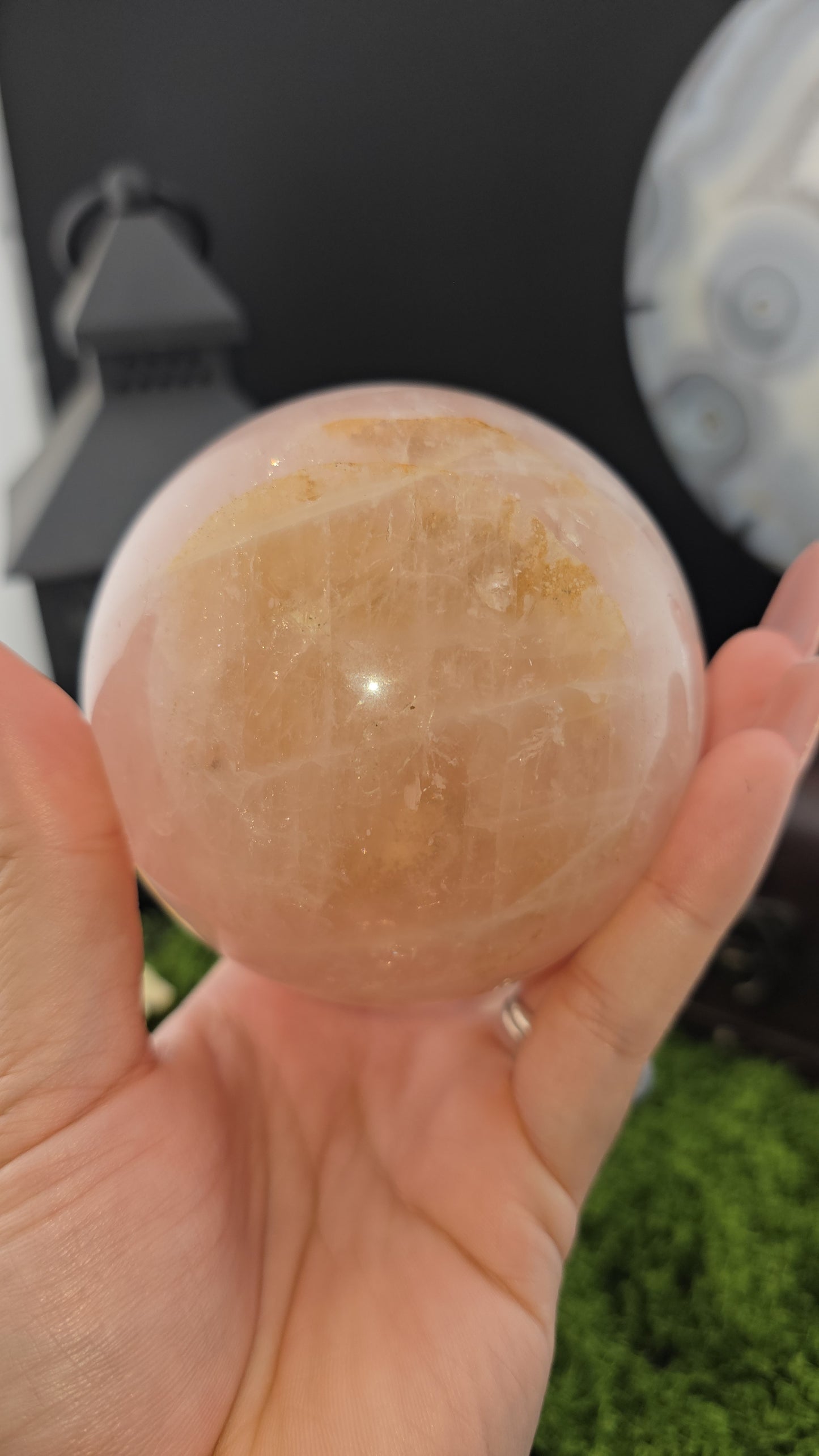 Rose Quartz w/ Golden Healer sphere