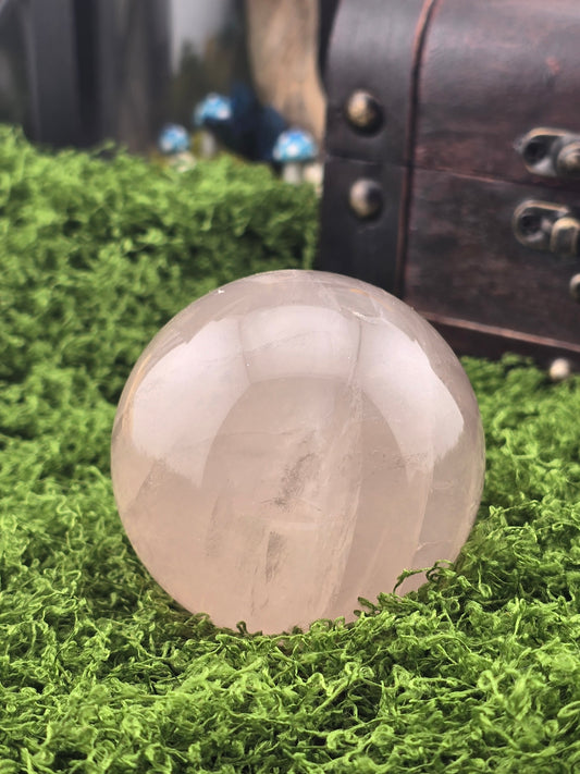 Mozambique Star Rose Quartz sphere