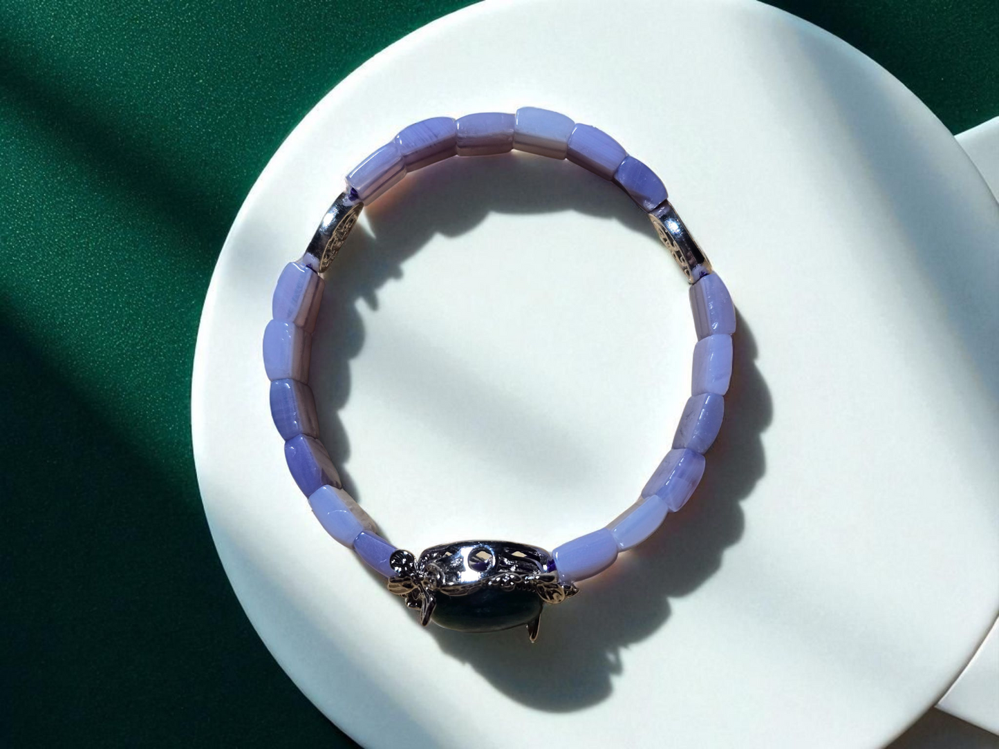 Lavender Moon Quartz w/ Teal Gem Lepidolite focal
