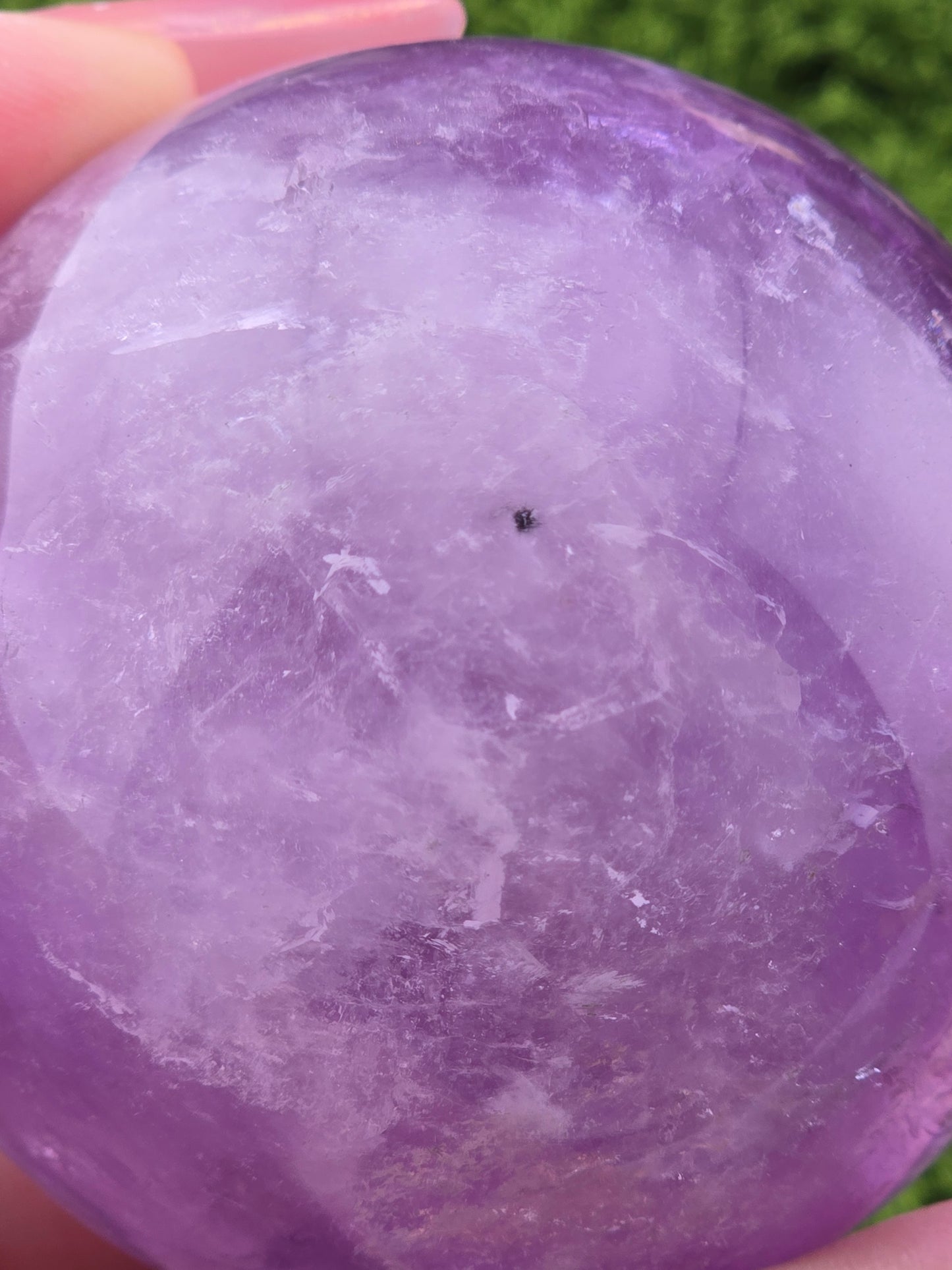 Amethyst sphere w/ Goethite sphere