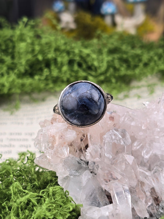 Pietersite 925 stamped adjustable ring