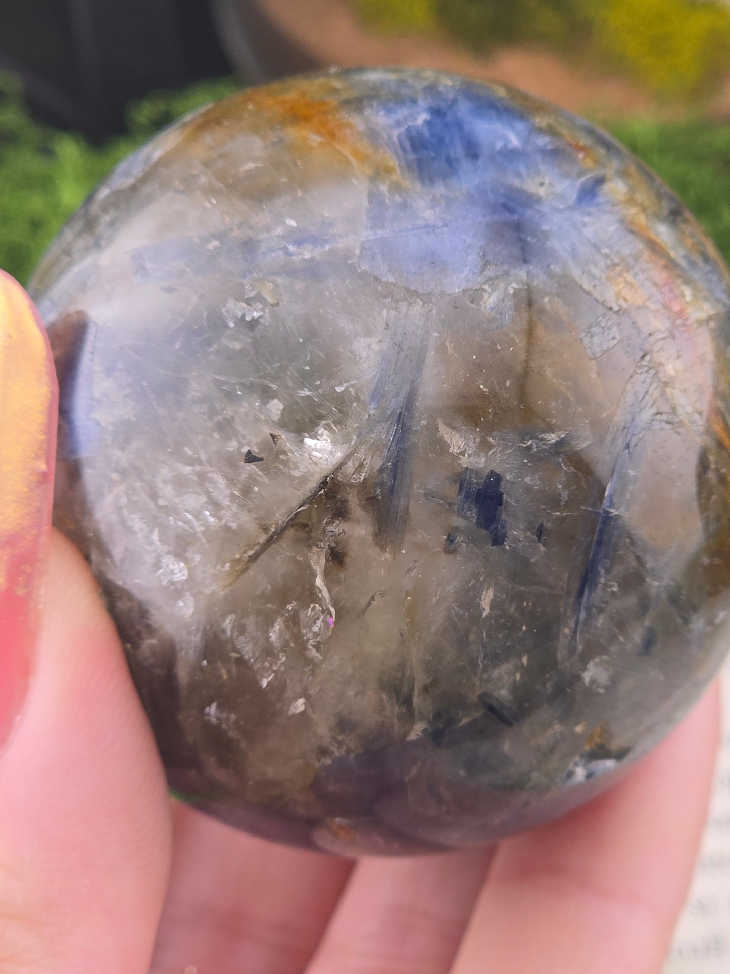 Kyanite x Quartz sphere